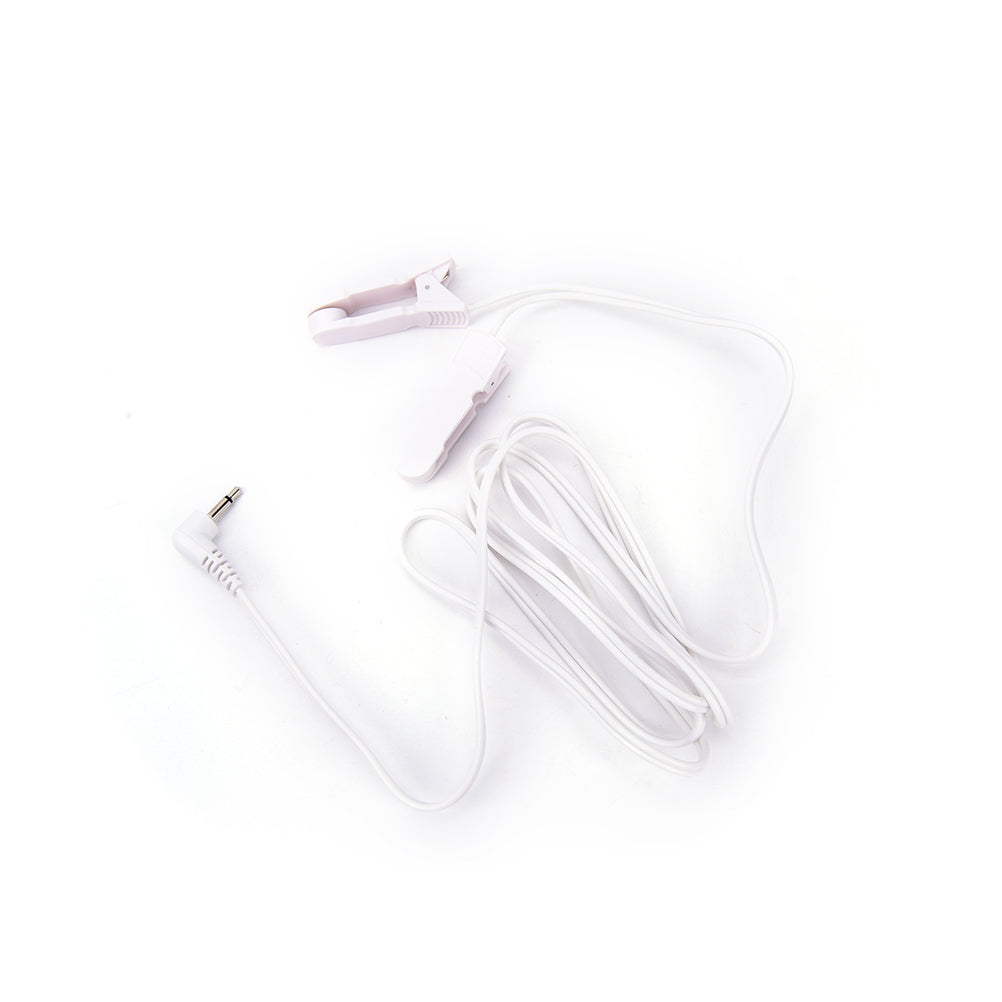 Electrode Lead Wires with 2 Ear Clips for Tens Therapy Machine Massager 2.5mm