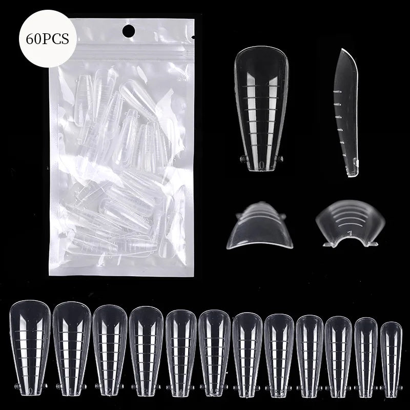Extension False Nails Art Tips Acrylic Fake Finger Gel Polish Mold Sculpted Full Cover Press on Nails Manicures Accessories Tool