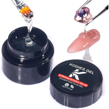 KODIES GEL Super Strong Nail Glue Rhinestones Adhesive Nail Art Sticky Gel Glue For Rhinestone Gem Jewelry Nail Art Decorations