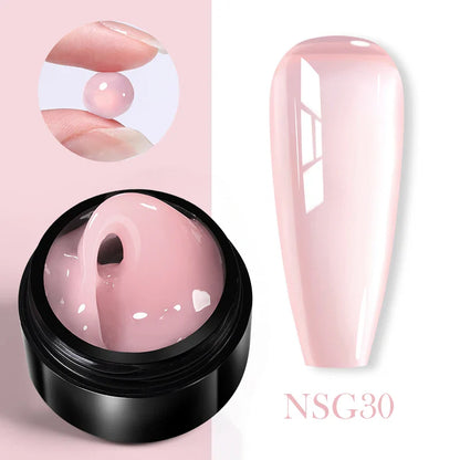 BORN PRETTY 15ml 3D Carving Jelly White Nude Non Stick Hand Solid Extension Nail Gel Polish Flower Acrylic Nail Art Building Gel