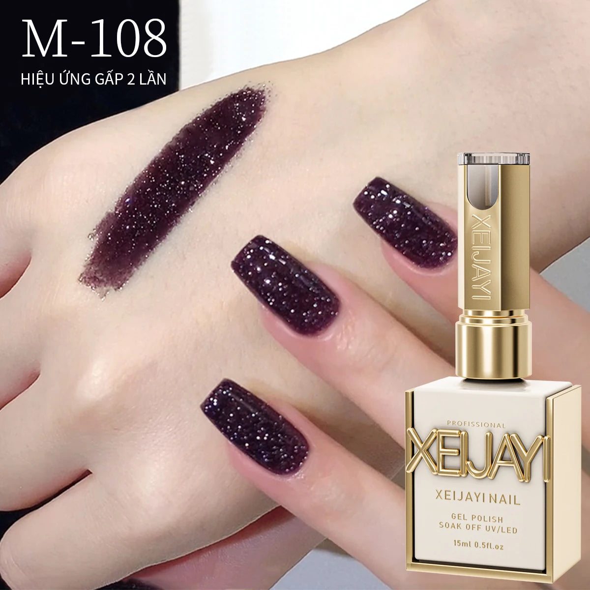 1pc 15ml Reddish Brown Gel Nail Polish Starter Pure Soak Off No Wipe Nail Gel Polish Suitable For All Seasons