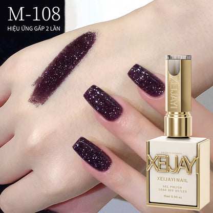 1pc 15ml Reddish Brown Gel Nail Polish Starter Pure Soak Off No Wipe Nail Gel Polish Suitable For All Seasons