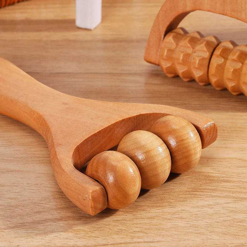 Wooden Massage Roller Portable Massage Tools For Face Neck Muscle Relax Head Foot Massager Stick Body Relaxation Beauty Health