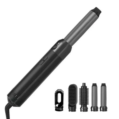 1000W Professional 5-in-1 Hair Dryer Set with Hot Comb Curling Iron Hair Straightener - Complete Styling Tool Kit for Household