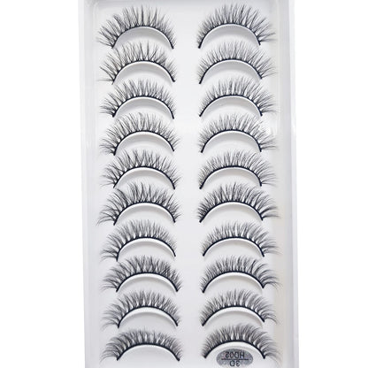 20 Style 10 Pairs Natural 3d Mink Lashes Soft False Eyelashes Cross Messy Dense Eye Lashes Extension Makeup Faux Cils Maquillaje