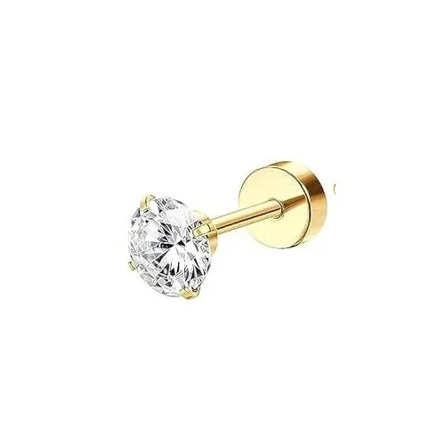 Bobisty 1PC Flat Back Earrings for Women Hypoallergenic Surgical Steel Earrings for Sensitive Ears 20G Cartilage Small Stud Hoop