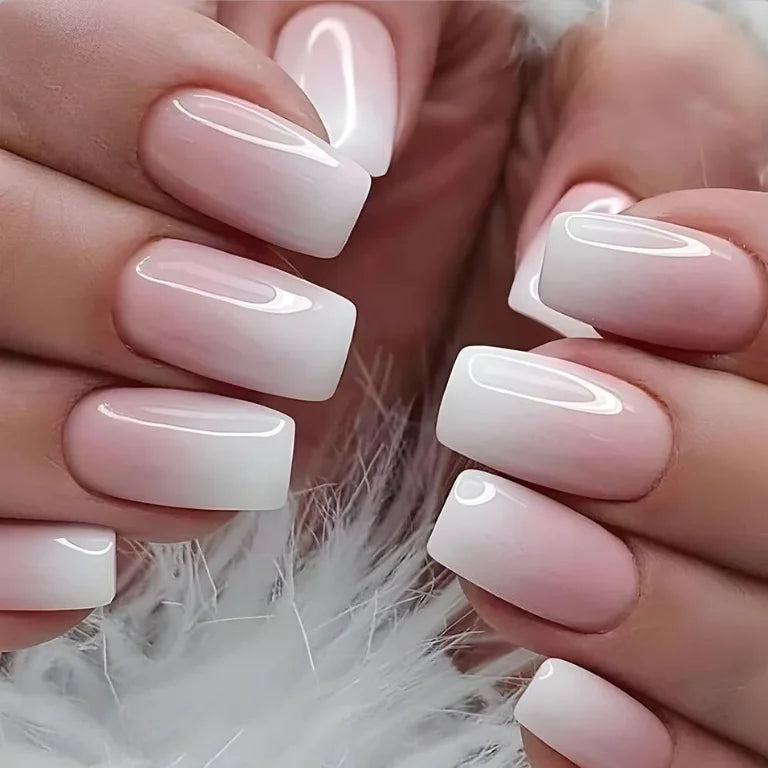 24PCS yellow gradient almond fake nails, delicate and gorgeous, simple and elegant, stylish and generous, suitable for fashion g