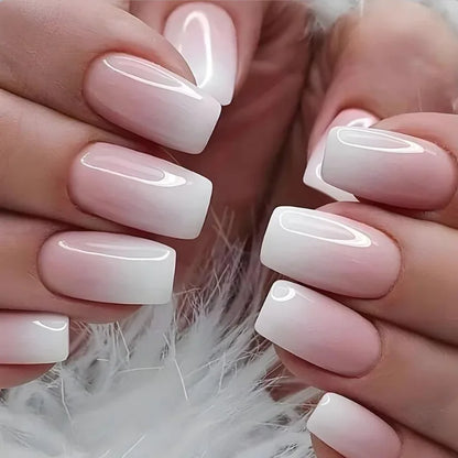 24PCS yellow gradient almond fake nails, delicate and gorgeous, simple and elegant, stylish and generous, suitable for fashion g