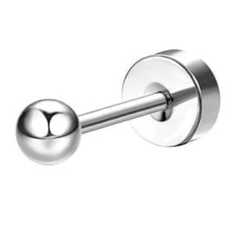 Bobisty 1pc Earrings for Sensitive Ears Surgical Stainless Steel Earrings for Women Dainty Flat Back Earring Stud Hoop Cartilage