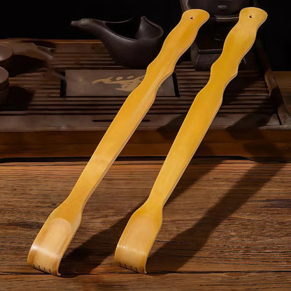 Bamboo Back Scratcher Aid Stick Scratching Massage Roller Long Wooden Body Large Stick for Men and Women Back Scratcher Massager