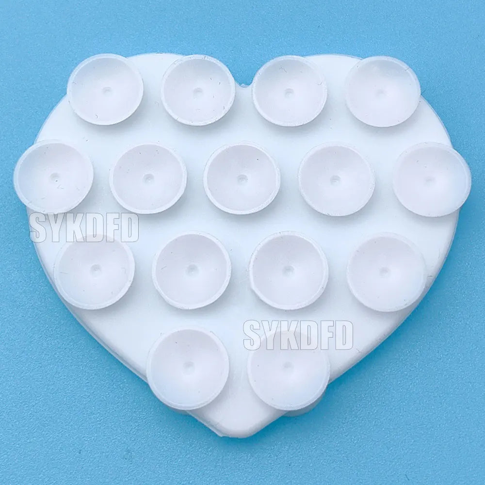 1Pcs Heart-shape Sucker Support Silicone Sucker Strong Adsorption Mobile Phone Fixed Pad Hand-Free Washable Suction Cup Bracket