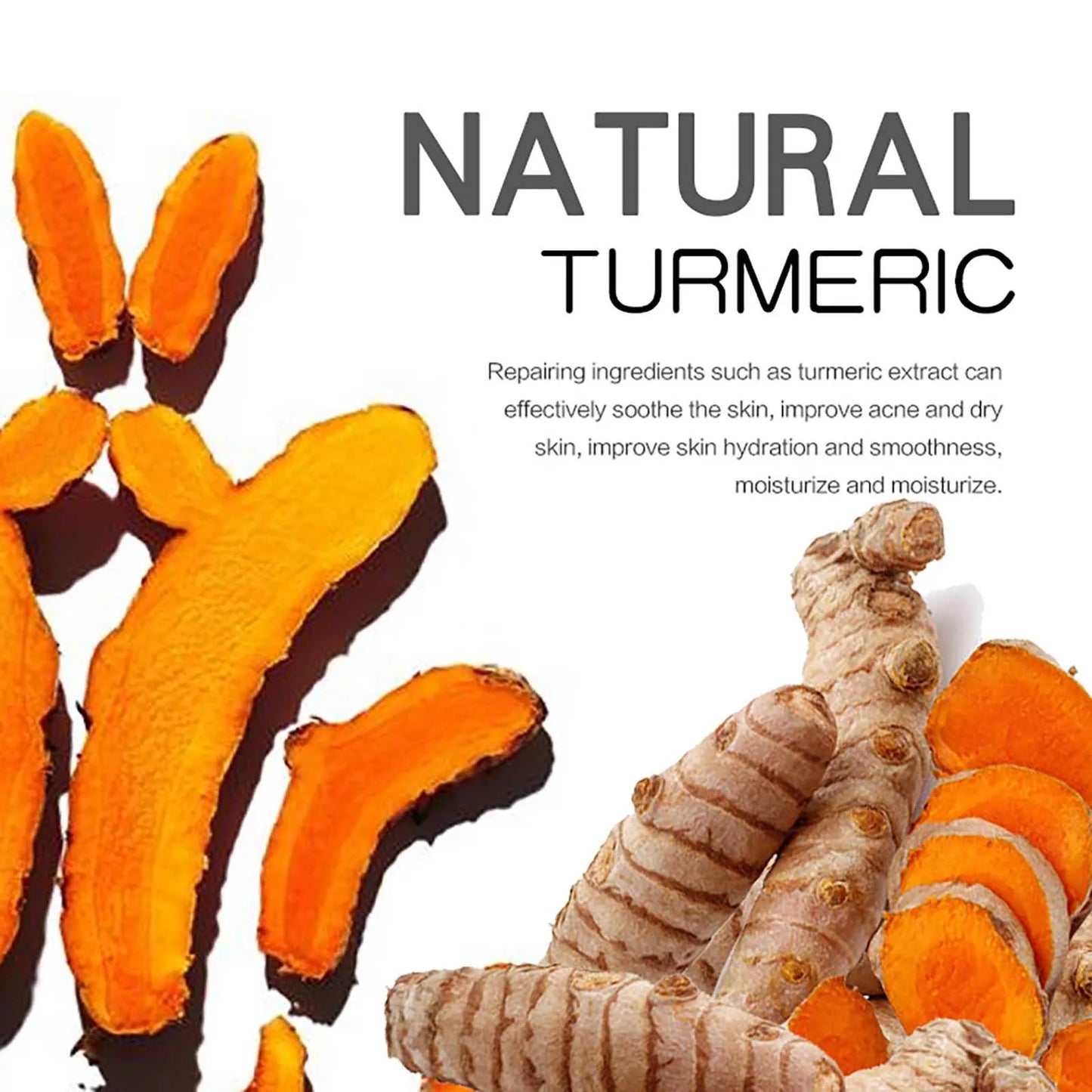 AILKE Natural Turmeric Honey Soap Cleanser, Lightening, Clean Skin, Remove Dark Spots, Stains, for Face and Body, 200g/7 oz