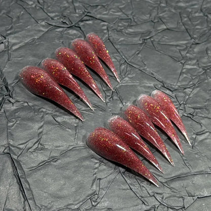 Handmade 10PCS Dragon Shape Claw Press On Nails Thick Reusable Long False Nails Short Acrylic Fake Nail With Glue Nail Supplies