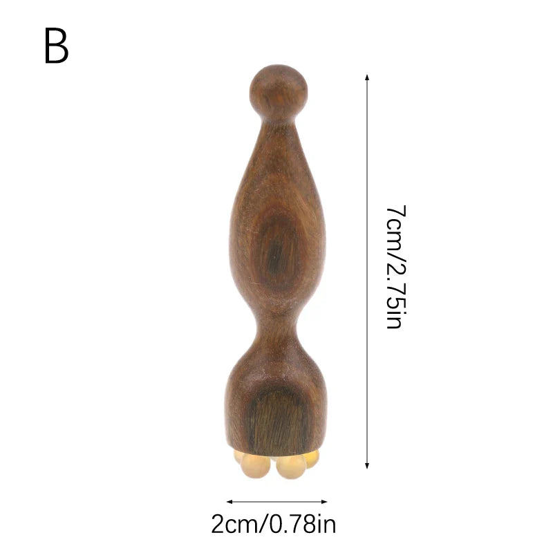 Lotus Seedpod Shape Massager Facial Physiotherapy Tool Green Sandalwood Face Massage Tools Gua Sha Face Skin Care Massage Sticks