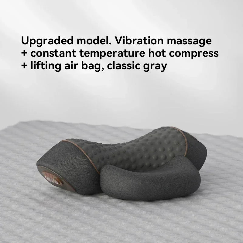 Okayso Electric Massager Cervical Pillow Hot Compress Vibration Massage Neck Traction Relax Sleeping Pillow Spine Support Normal