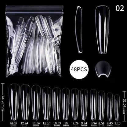 Extension False Nails Art Tips Acrylic Fake Finger Gel Polish Mold Sculpted Full Cover Press on Nails Manicures Accessories Tool