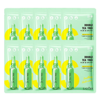 5/10pcs SADOER Nicotinamide Vitamin C Face Mask Hyaluronic Acid Moisturizing Hydrating Facial Masks Korean Cosmetics Skin Care