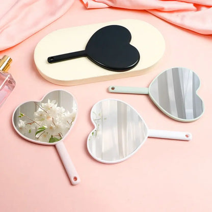 Fashion Love Makeup Mirror Sweet Girl Style Makeup Mirrors Handheld Makeup Mirror Suitable for Carrying Around Cute