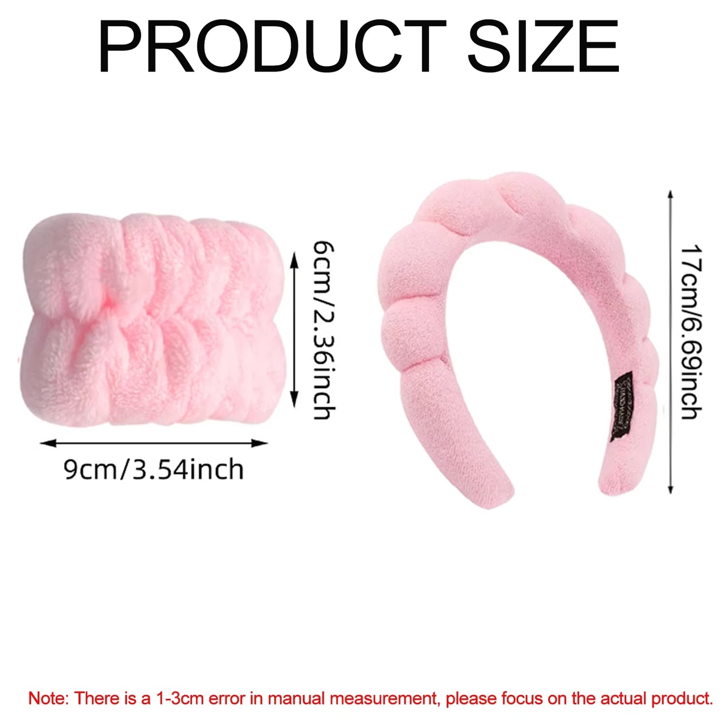 Makeup Headband Set Face Washing Headbands Wristband Tools 3pcs For Women Spa Washing Face Skin Care Hair Bands Tool Accessories