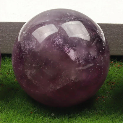 45mm Big Amethyst Massage Ball Natural Stone Cryatal Mineral Sphere  Hand Foot Massage Tool  Product Skin Care health Tool