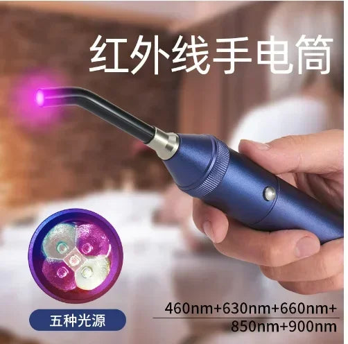 Profession Red Blue Light LED Physiotherapy Flashlight Canker Sore Treat Devices Light Therapy Devices Lip Nose Ears Body Muscle