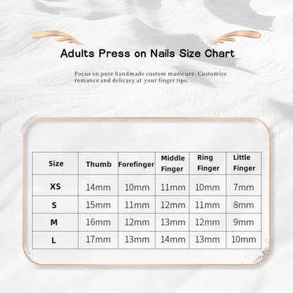 10PCS Handmade Press on Nails Reusable Adhesive False Nails Fake Nails Wearwable Manicure Art Finger Tips Decoration Fashionista