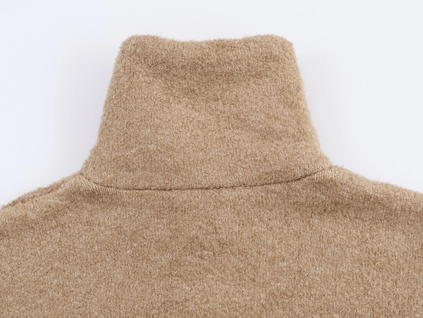 2025 Winter New Product Women's Lazy Style Loose Contrasting Color Decorative Layer Knitted Pilot Jacket Coat