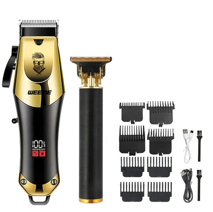 Vintage T9 Machine Electric Professional Hair Clippers Beard Clipper Rechargeable Men's Shaver Hair Trimmer Kit Boyfriend Gift