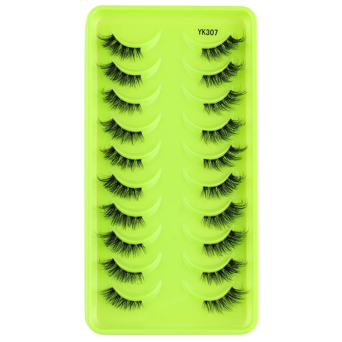 New Half Eyelashes 3/10Pairs Half Lashes Natural 3D Cat Eye Lashes Clear Stem False Eyelash Extension Makeup Faux Cils maquiagem