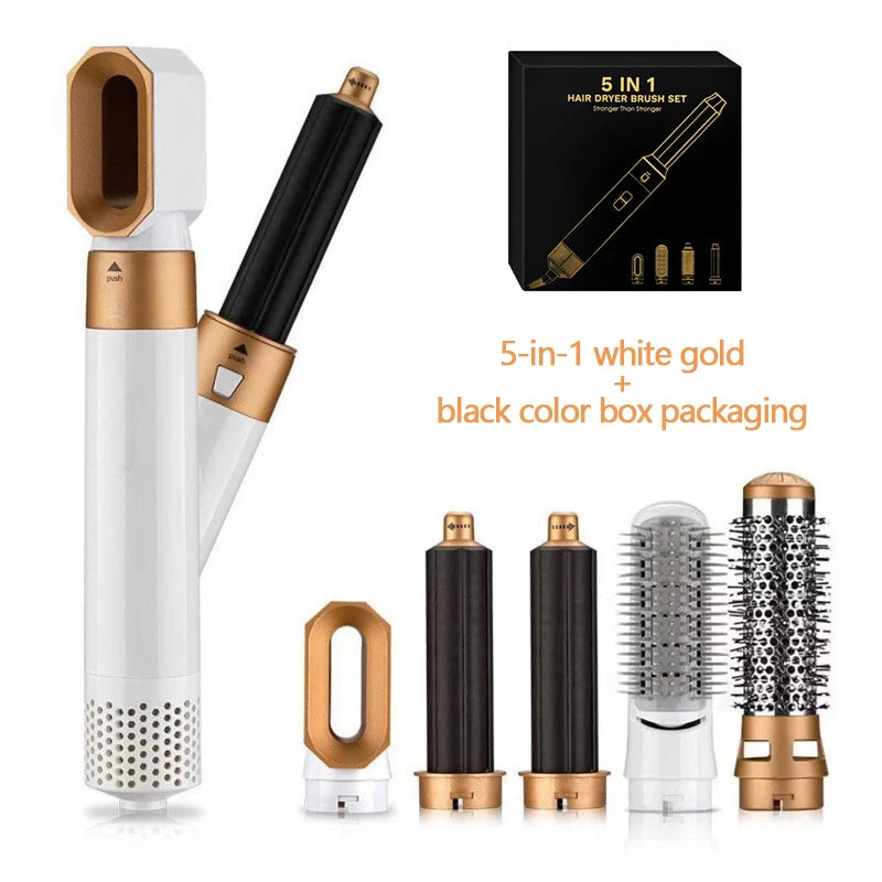 5 In 1 Electric Hair Brush Hair Dryer For Dyson Airwrap Automatic Curler Hair Straightener Hot Air Comb Hairdressing Appliance