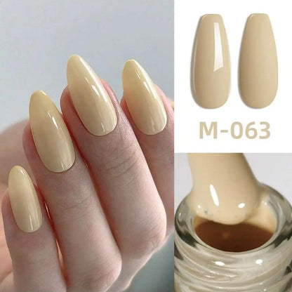 1pc 15ml Reddish Brown Gel Nail Polish Starter Pure Soak Off No Wipe Nail Gel Polish Suitable For All Seasons
