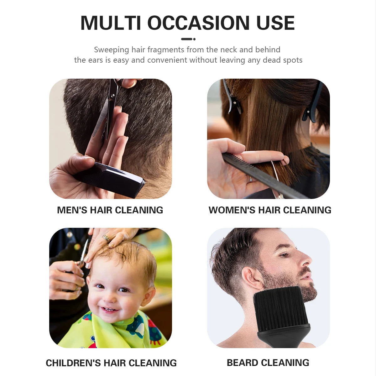 Hair Brush Neck Face Duster Hairdressing Hair Cutting Cleaning Brush for Barber Salon Hairdressing Soft Styling Barber Tools