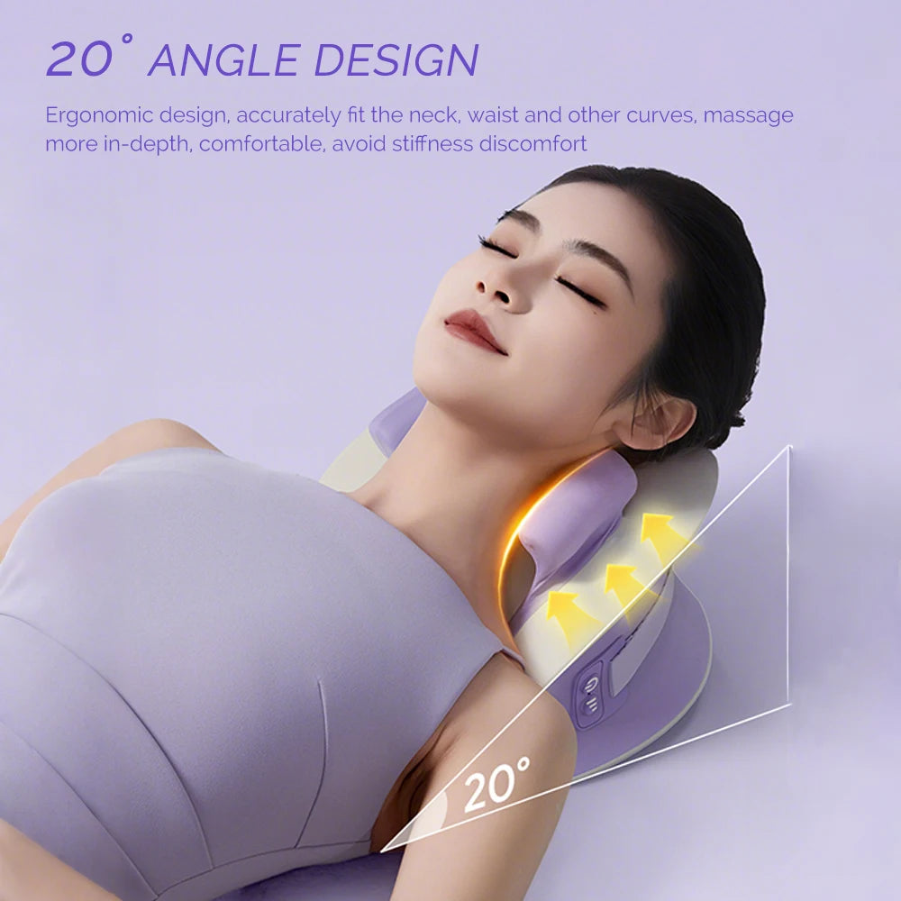 Electric Neck Shoulder Trapezius Massage Pillow Wireless Car Home Massager Heating Waist Neck Leg Cervical Shiatsu Kneading