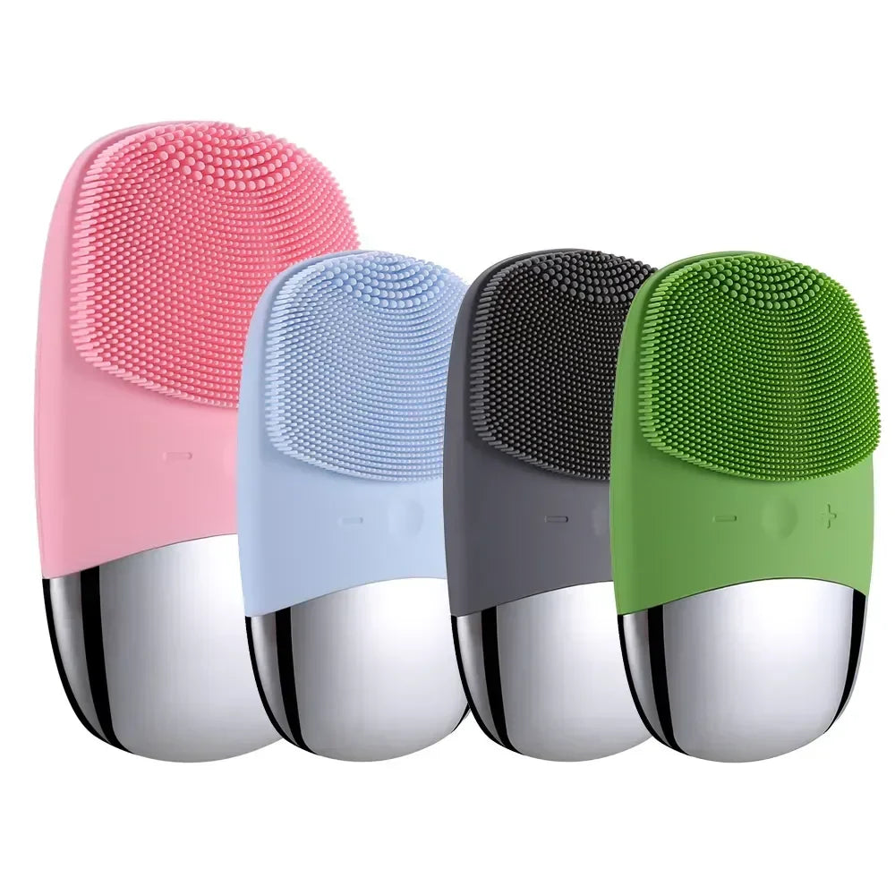 Electric Facial Cleansing Brush silicone IPX7 face massager facial cleanser sonic vibration cleaner deep hole face brush machine