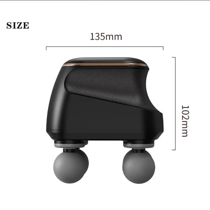 Portable Fascia Gun Muscle Massager Gun Four-head High Frequency Neck Shoulder Waist Massage Machine Professional Fascia Massage
