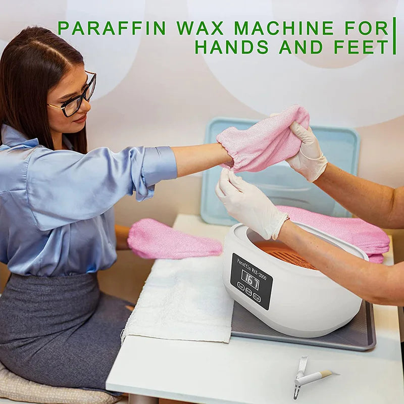 2L Paraffin Wax Machine Paraffin Bath Kit Wax Melts for Feet and Hand Paraffin Wax Warmer Foot Mask Moisturizing Socks