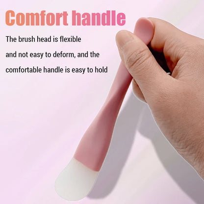 Silicone Facial Mask Brush Soft Head with Scraper Integrated Dual-use Mud Film Brush DIY Film Adjusting Beauty Skin Care Tool