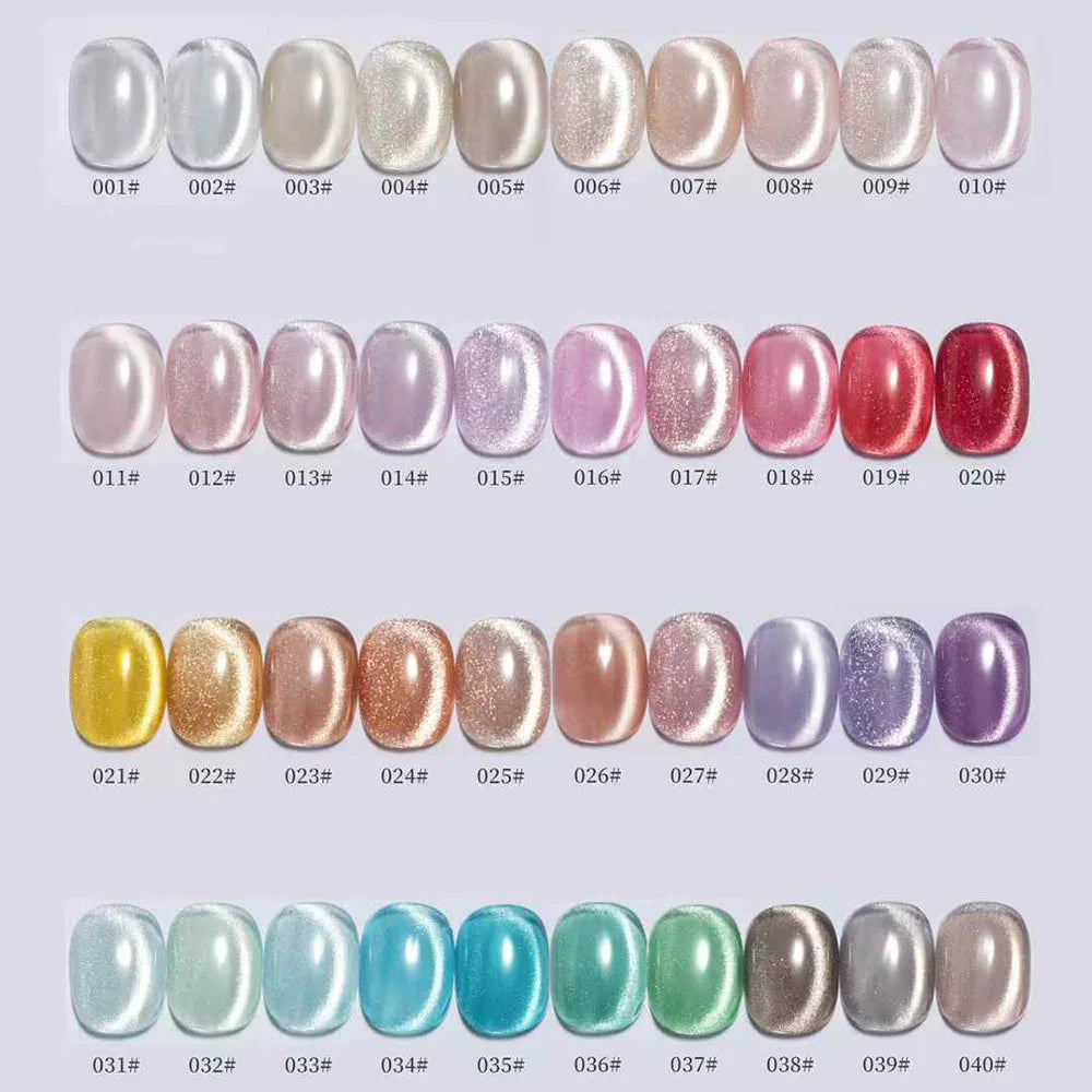 VINIMAY 40PCS Cat Eye Gel Polish Set With Color Swatch 9D Magnet Gel Soak Off Gelpolish Gel Varnish Collection Nail Gel Kit 15ML