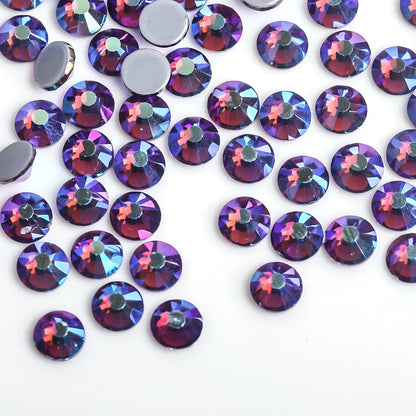 SS16 SS20 Glitter стразы Crystal Hotfix Rhinestones 1440pcs/pack Crystal AB Hot Fix Rhinestone for Apparel Wedding Dress E7021