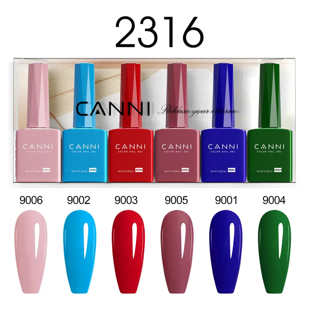 CANNI Nail Gel Polish Set HEMA TPO FREE Jelly Nude Color Rubber Base UV Construction Gel Semi Permanent Soak off UV LED Gel Nail