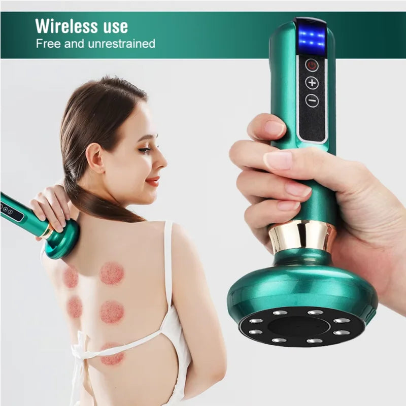 Electric scraping device hot compress shoulder and neck massager cupping device physiotherapy dredging and sucking device