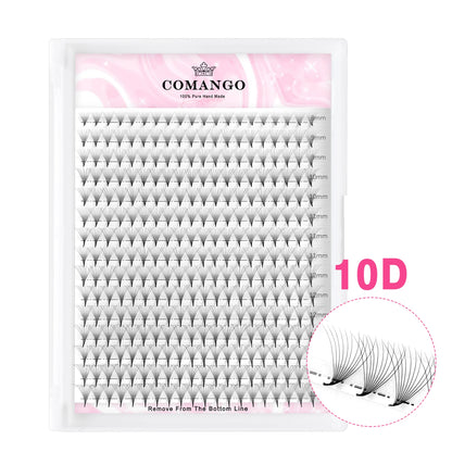 CoMango Wispy Pointy Base Premade Russian Volume Fans 3D 6D 10D 12D 14D 16D Lashes Extension 300 Fans False Mink Eyelashes