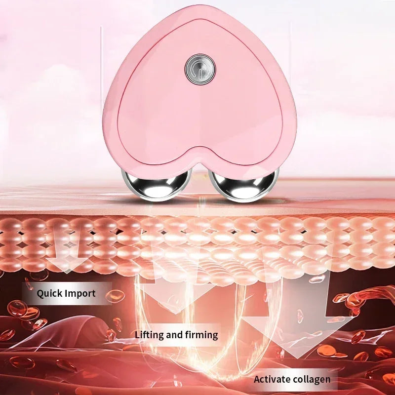 Face Lifting Machine Facial Massager EMSMicrocurrent Roller Skin Tightening Charging Facial Anti Wrinkle Rejuvenation Beauty
