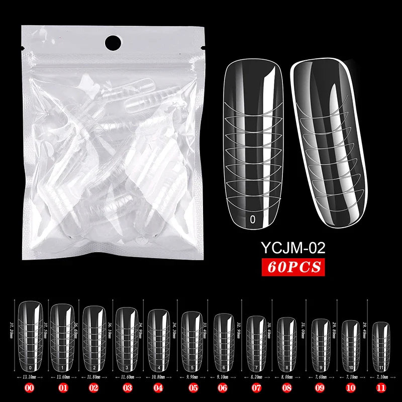Extension False Nails Art Tips Acrylic Fake Finger Gel Polish Mold Sculpted Full Cover Press on Nails Manicures Accessories Tool