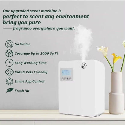 Bluetooth Smart Aroma Diffuser Hotels Air Freshener Flavoring Diffuser Coverage 300m³ Electric Smell For Home Smell Distributor