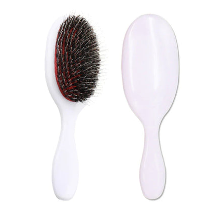 1PC Oval Boar Bristle & Nylon Hair Comb Mini Anti-static Hair Scalp Massage Comb Hairbrush Salon Hair Brush Styling Tools