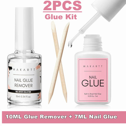 Makartt Nail Gel Glue for Press On Nails Soft Acrylic Gel Nail Tips Fake Nails,Super Strong Glue Easy to Control No Lamp Needed