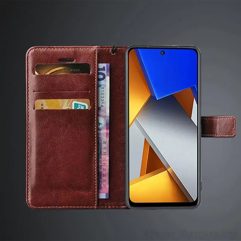 Luxury Wallet case for POCOPHONE POCO X4 Pro 5G case Flip leather Phone cover Card Holder holster phone shell Fundas
