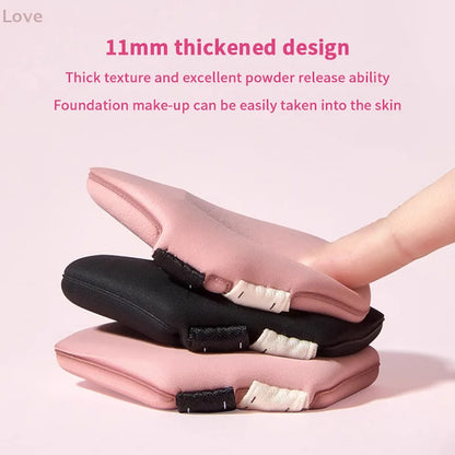[L&P]Double Ribbon Large Water Drop Air Cushion 1 2 3Pcs Wet Or Dry Use Air Cushion Powder Puff Multi Functional Portable