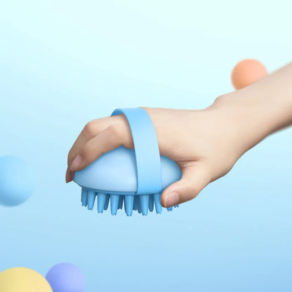 1Pc Salon Grade Manual Silicone Scalp Shampoo Massage Brush Washing Shower Hair Massager Clean Brush Hair Cleaning Brush Comb